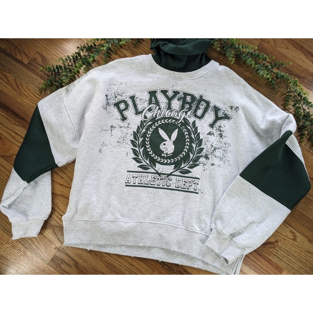 RARE🚨Playboy x Misguided 14 Women Oversized Thick Sweater RollNeck Pullover
